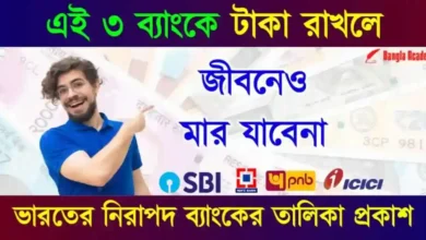 India Safest Bank (নিরাপদ ব্যাংকের তালিকা)